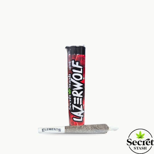 Secret Stash - Secret Stash | Full Bud Pre Roll | Lazer Wolf | Half Gram - 1