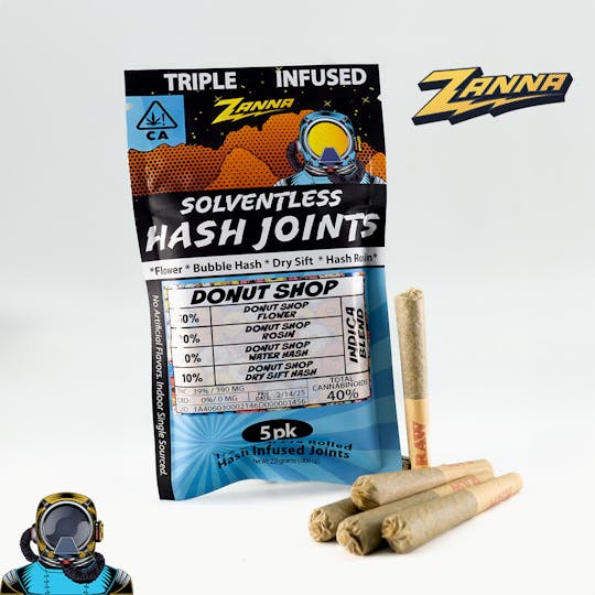 Zanna - Donut Shop Solventless Hash Joints 5pk - 1