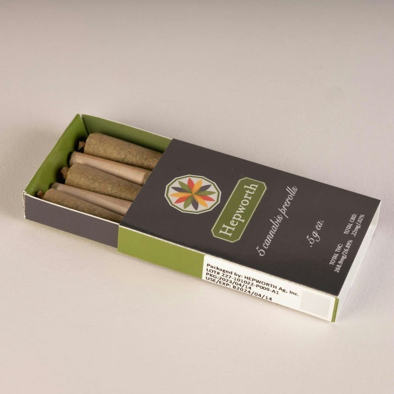 Hepworth - Mango Dog x White Runtz Pre Roll Pack | .5g x 2pk - 1