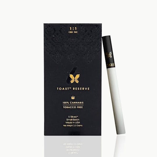 Toast - Toast | 5pk 3.5g Pre-Roll | Reserve - CBD:THC - 1:1 - Filtered - 1