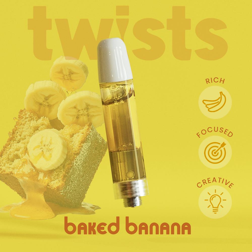 Craft Concentrates - Oil Twists Cartridge (1000mg) - Baked Banana Flavor - 1