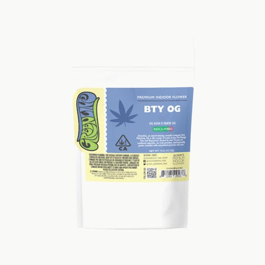 Greenline - BTY OG - 1/2 oz - Indoor - Indica Hybrid - 14g - 1