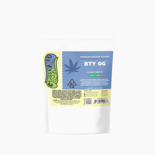 Greenline - BTY OG - 1/2 oz - Indoor - Indica Hybrid - 14g - 1
