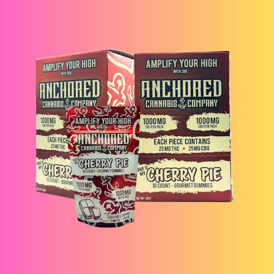 Anchored - Anchored | Cherry Pie Gummy (10ct) | 100 THC : 100 CBG - 1