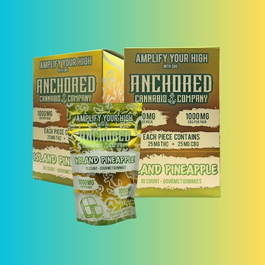 Anchored - Anchored | Island Pineapple Gummy (10ct) | 100 THC : 100 CBG - 1