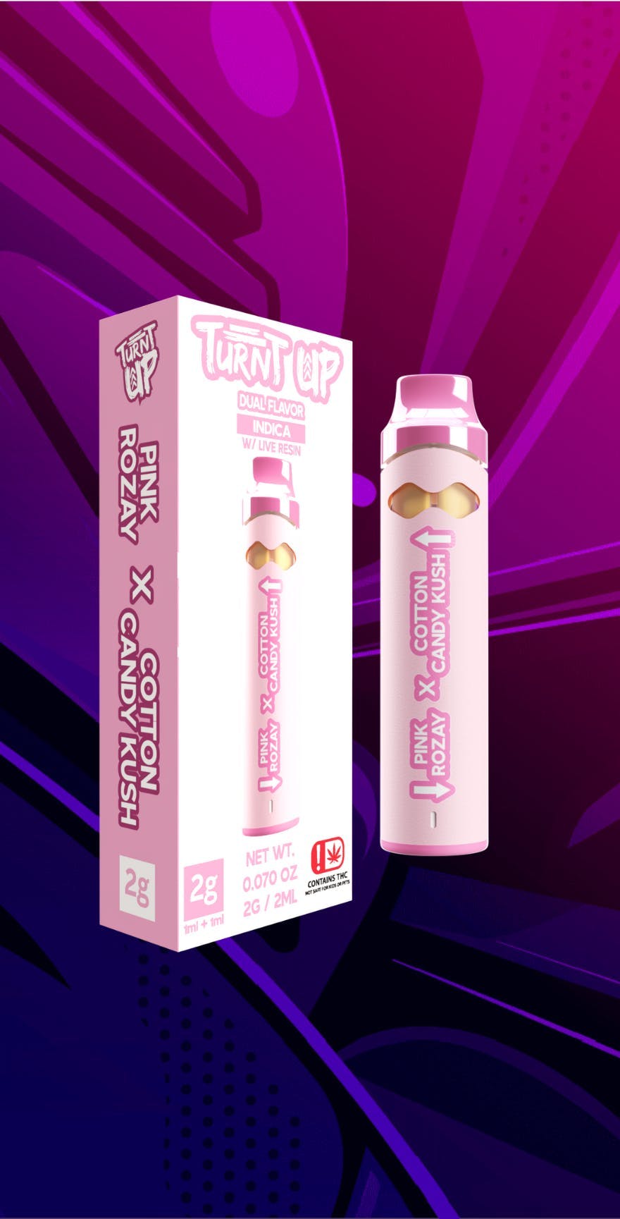 Turnt Up - Turnt Up | Pink Rozay x Cotton Candy Kush | Disposable 2G - 1