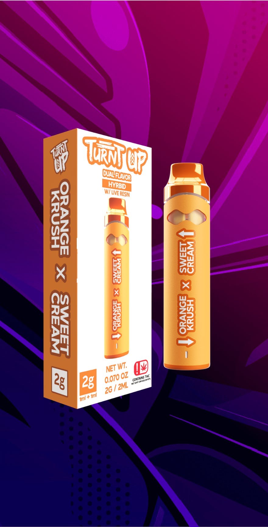 Turnt Up - Turnt Up | Orange Kush x Sweet Cream | Disposable 2G - 1