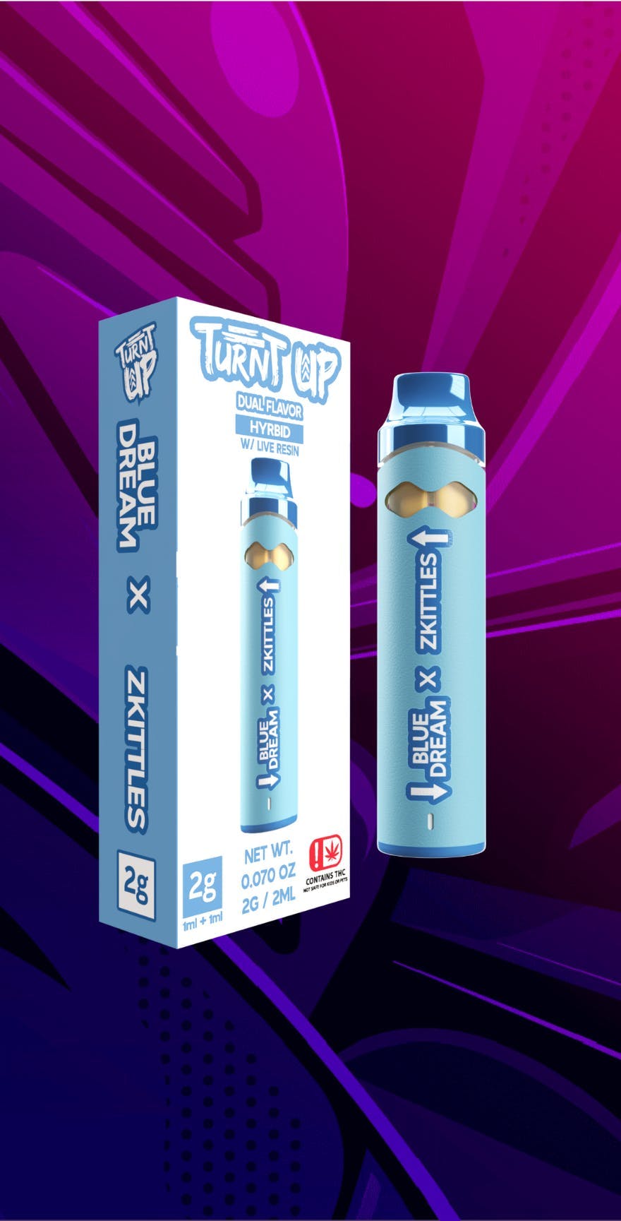 Turnt Up - Turnt Up | Blue Dream x Zkittles | Disposable 2G - 1