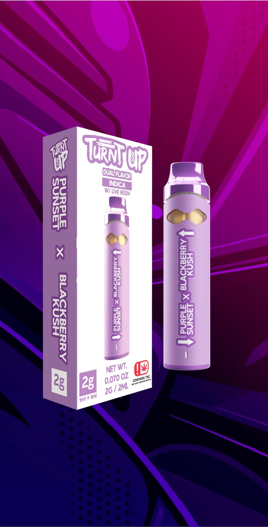 Turnt Up - Turnt Up | Purple Sunset x Blackberry Kush | Disposable 2G - 1