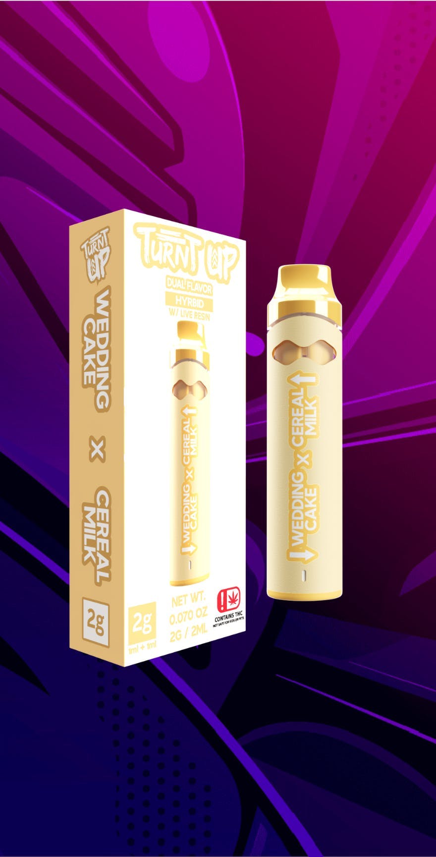 Turnt Up - Turnt Up | Wedding Cake x Cereal Milk | Disposable 2G - 1