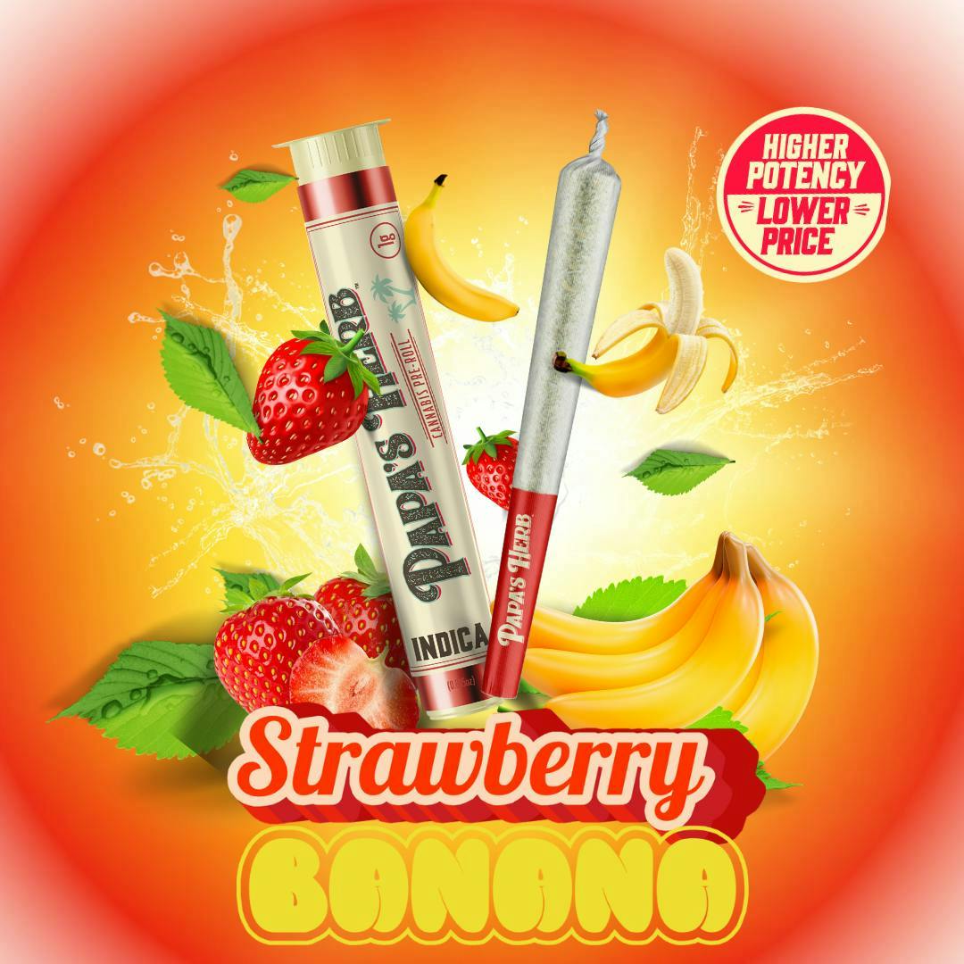 Papa's Herb - Strawberry Banana | Joint | 1g - 1