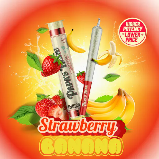 Papa's Herb - Strawberry Banana | Joint | 1g - 1