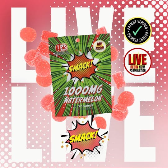 Smack - Smack! | Watermelon Live Resin Gummies (10ct.) | 1000mg - 1