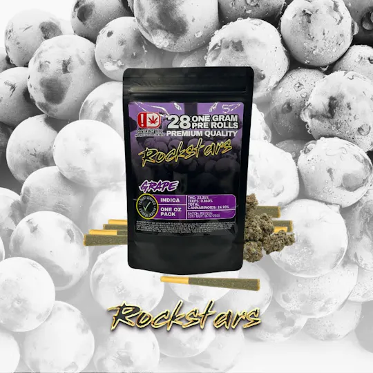 Rockstars - Rockstars | 28g Pre Roll Pack | Grape - 1