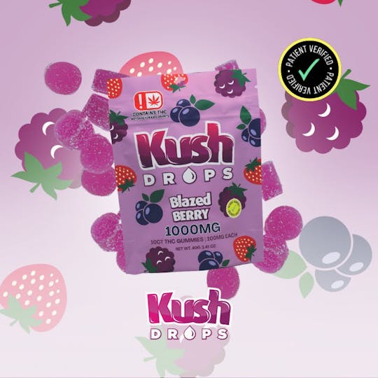 Kush Drops - Kush Drops | Blazed Berry Gummies | 1000mg THC - 1