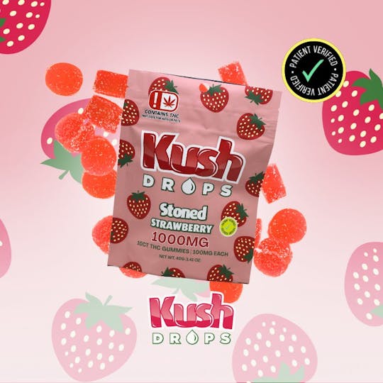 Kush Drops - Kush Drops | Stoned Strawberry Gummies | 1000mg THC - 1