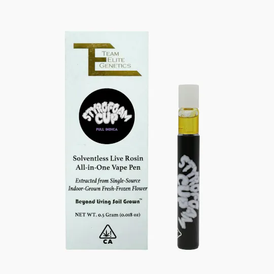 Team Elite Genetics - Styrofoam Cup | Live Rosin Disposable | 0.5g - 1