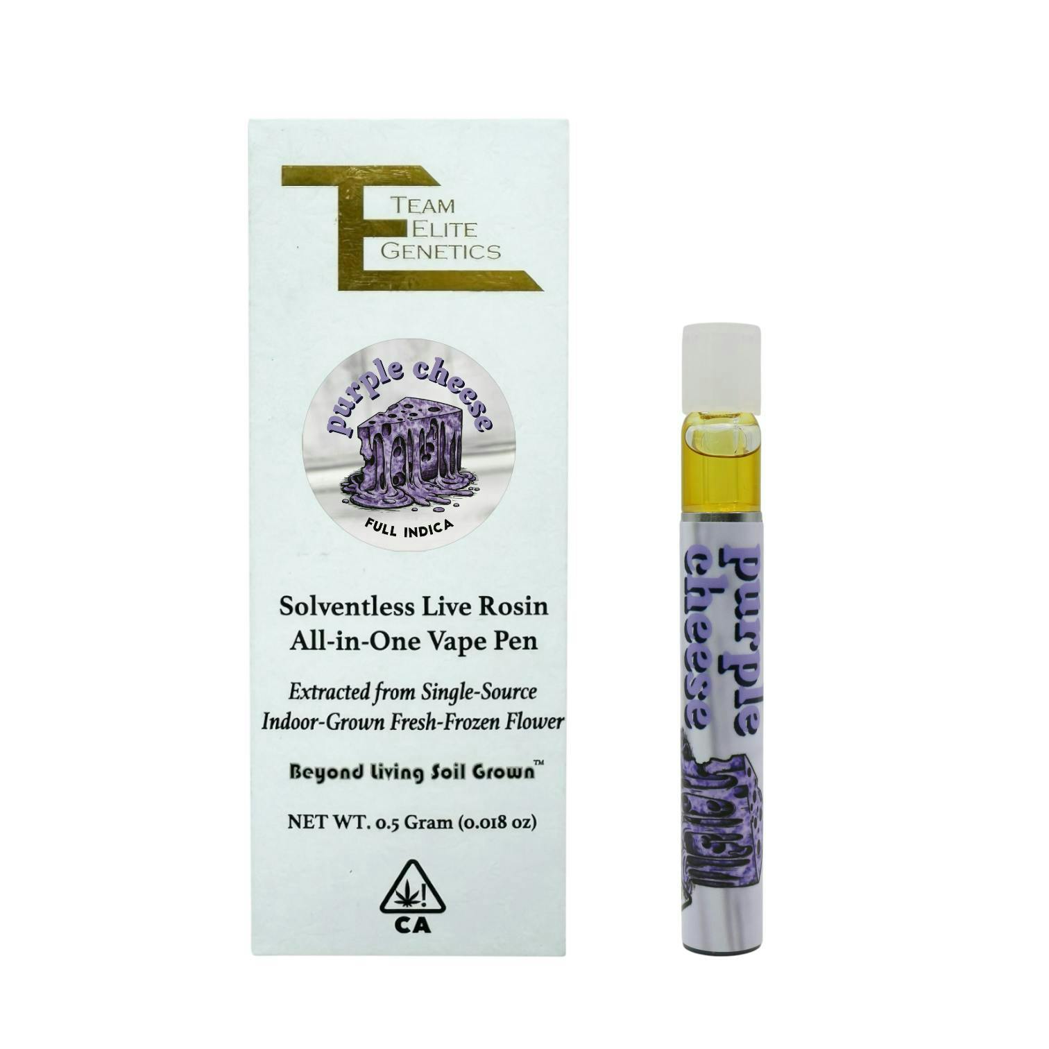Team Elite Genetics - Purple Cheese | Live Rosin Disposable | 0.5g - 1