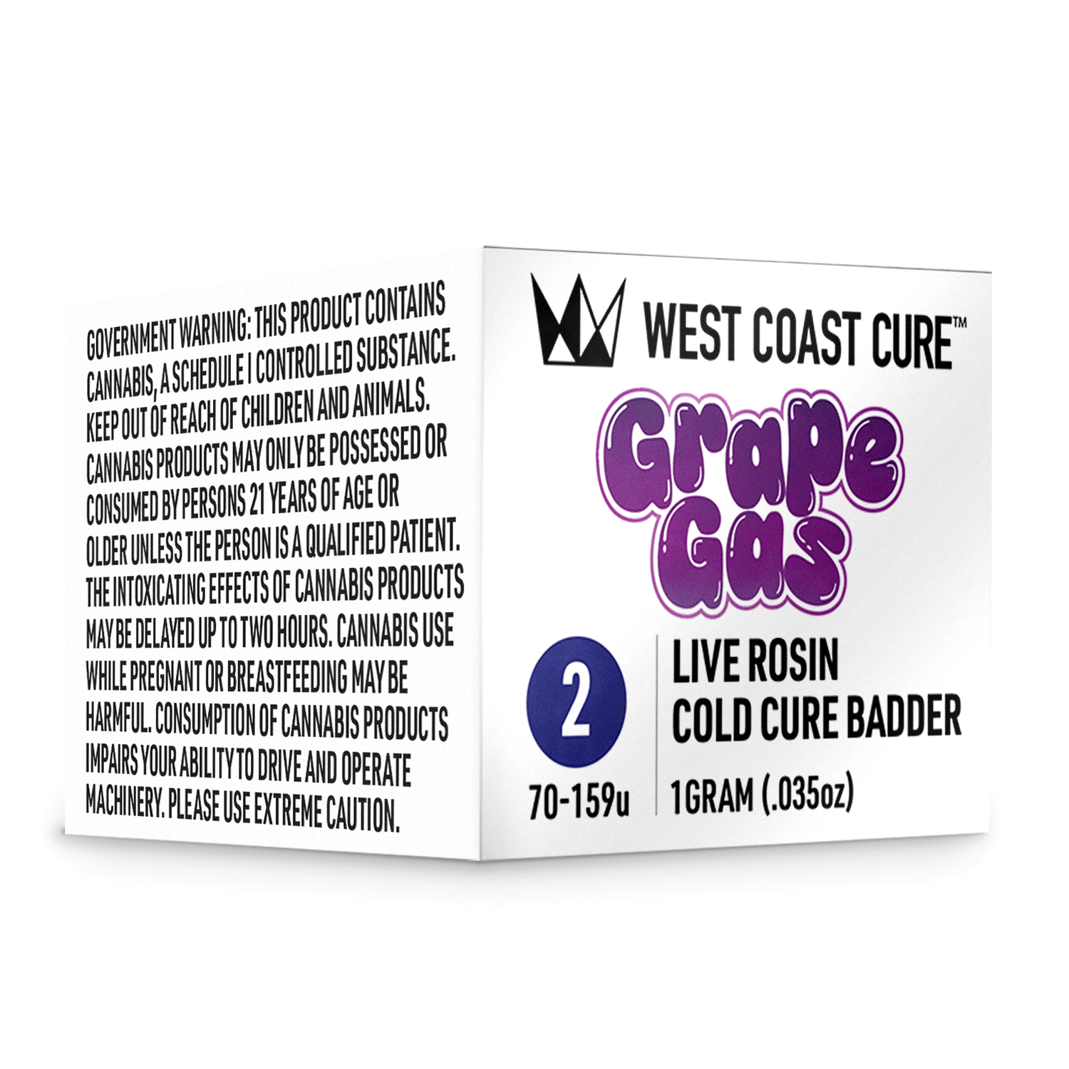 West Coast Cure - Grape Gas - Live Rosin Cold Cure Badder - T2 - 1