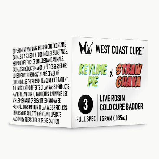 West Coast Cure - Key Lime Pie x Straw Guava - Live Rosin Cold Cure Badder - T3 - 1