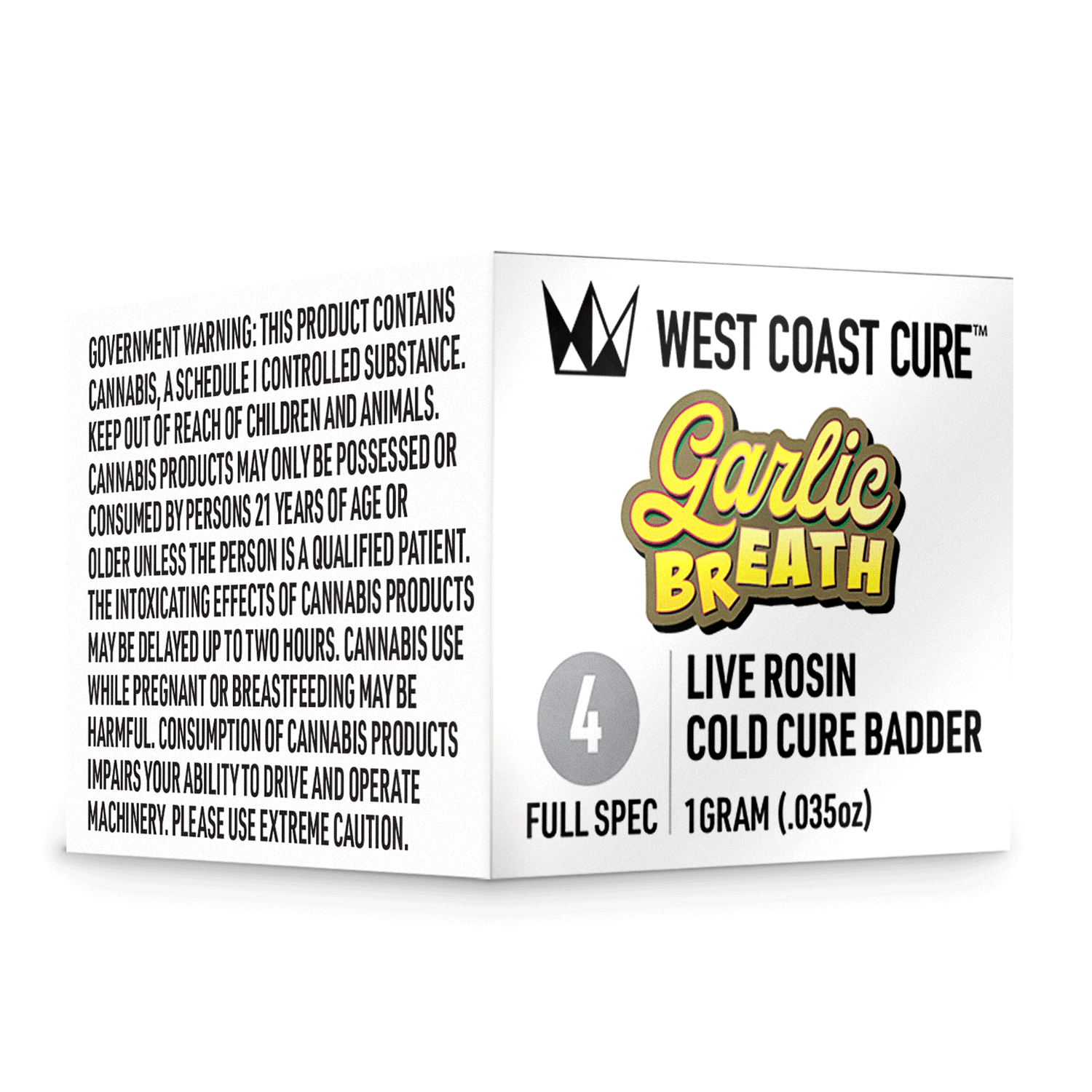 West Coast Cure - Garlic Breath - Live Rosin Cold Cure Badder - T4 - 1