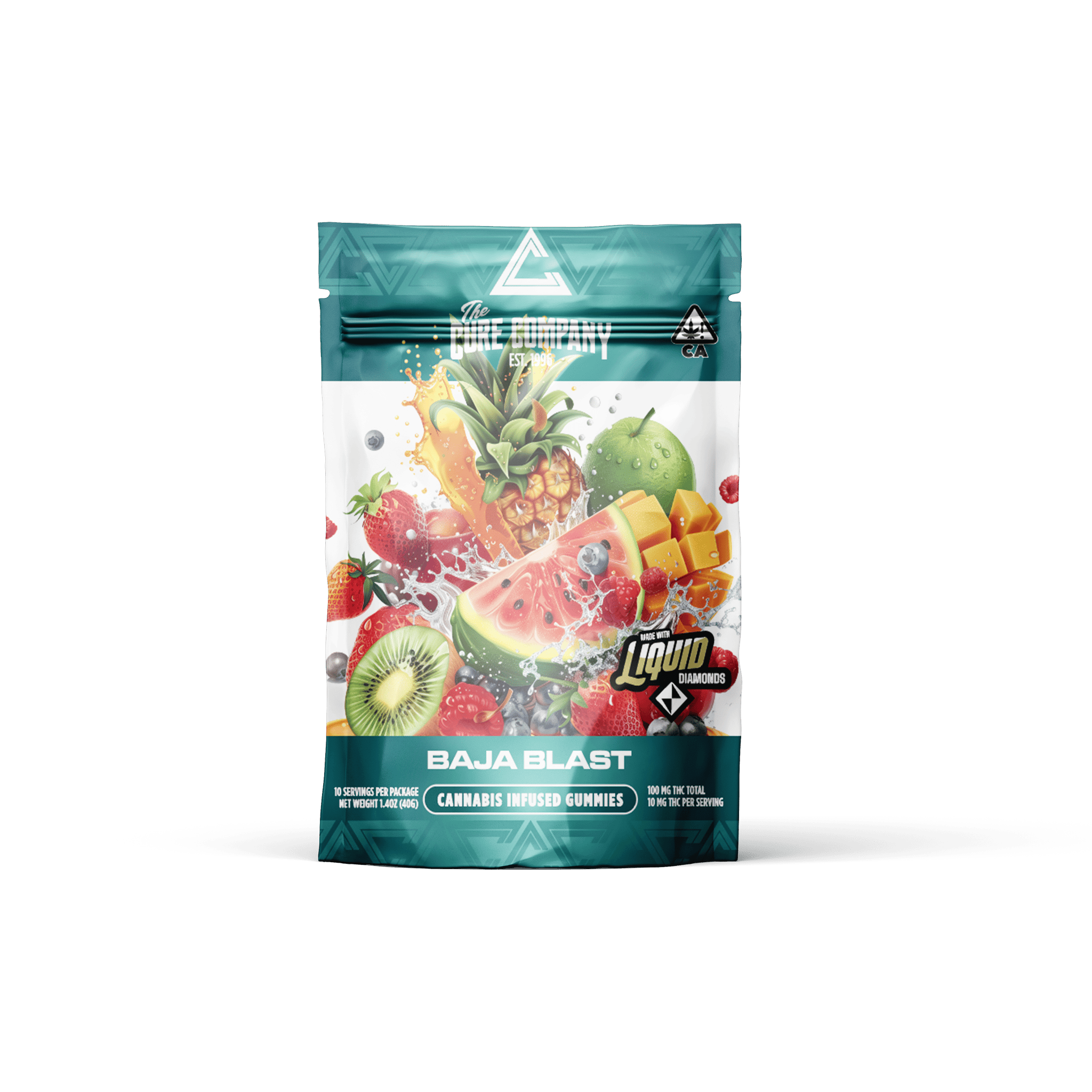 The Cure Company - The Cure Company | Baja Blast Gummies | 100mg | 10ct | 10mg/ea - 1