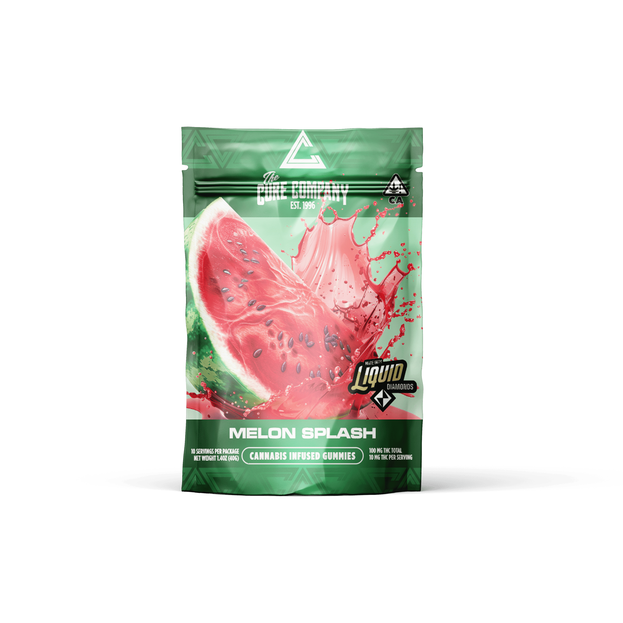 The Cure Company - The Cure Company | Melon Splash Gummies | 100mg | 10ct | 10mg/ea - 1