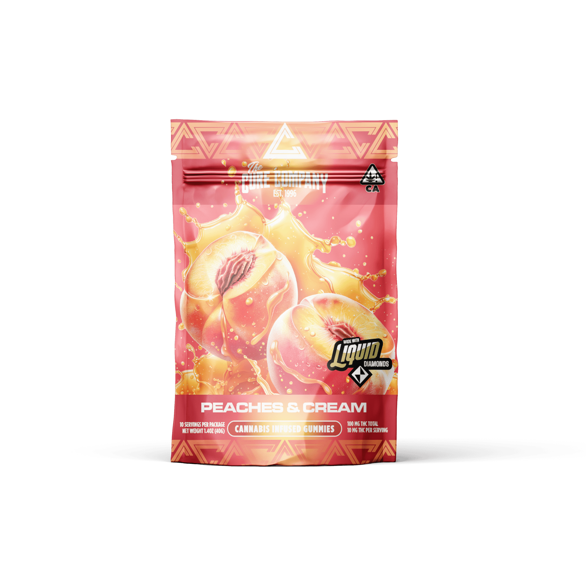 The Cure Company - The Cure Company | Peach & Cream Gummies | 100mg | 10ct | 10mg/ea - 1