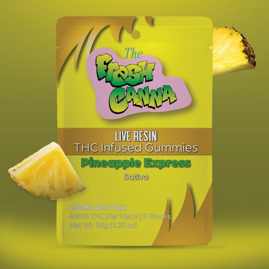 Fresh Canna - Pineapple Express Live Resin Gummies | 200mg 5pk - 1
