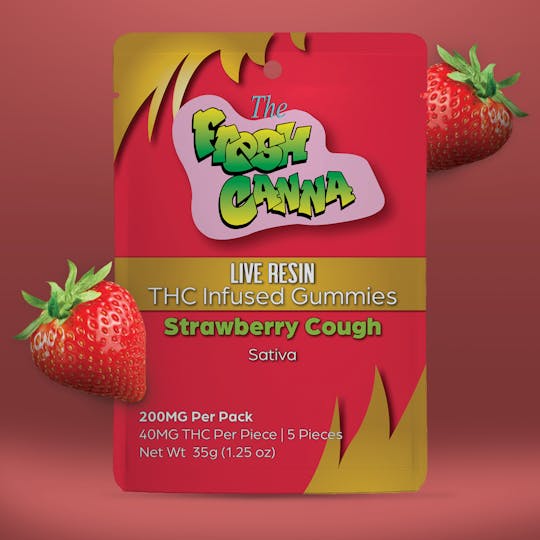 Fresh Canna - Strawberry Cough Live Resin Gummies | 200mg 5pk - 1