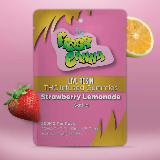 Fresh Canna - Strawberry Lemonade Live Resin Gummies | 200mg | 5pk | 40mg/3a - 1