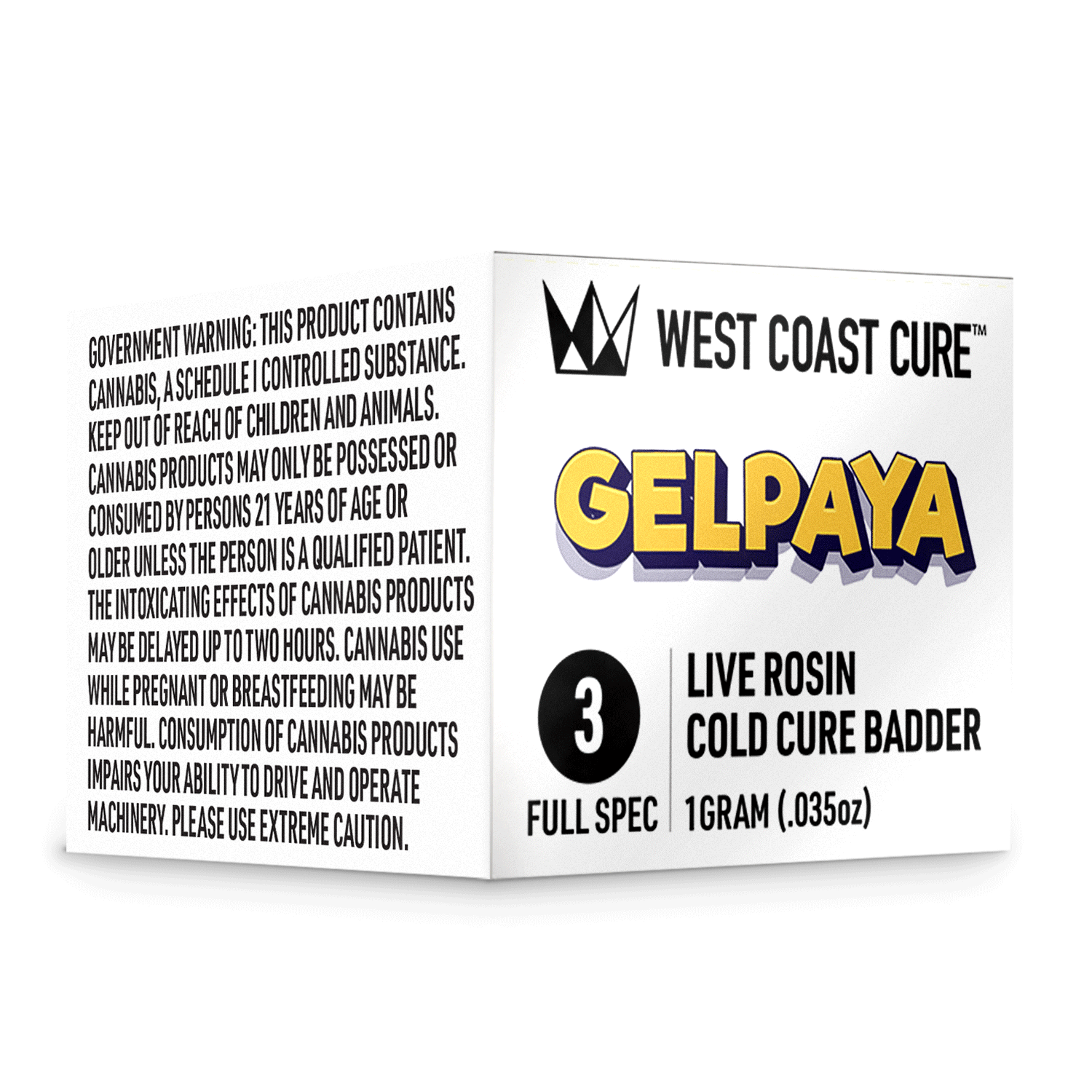 West Coast Cure - Gelpaya - Live Rosin Cold Cure Badder - T3 - 1
