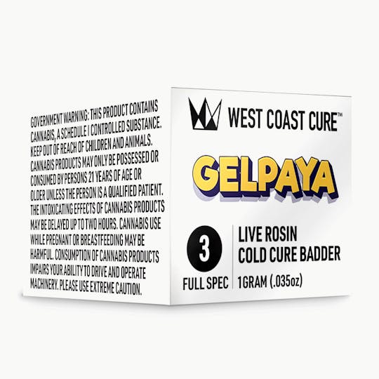 West Coast Cure - Gelpaya - Live Rosin Cold Cure Badder - T3 - 1