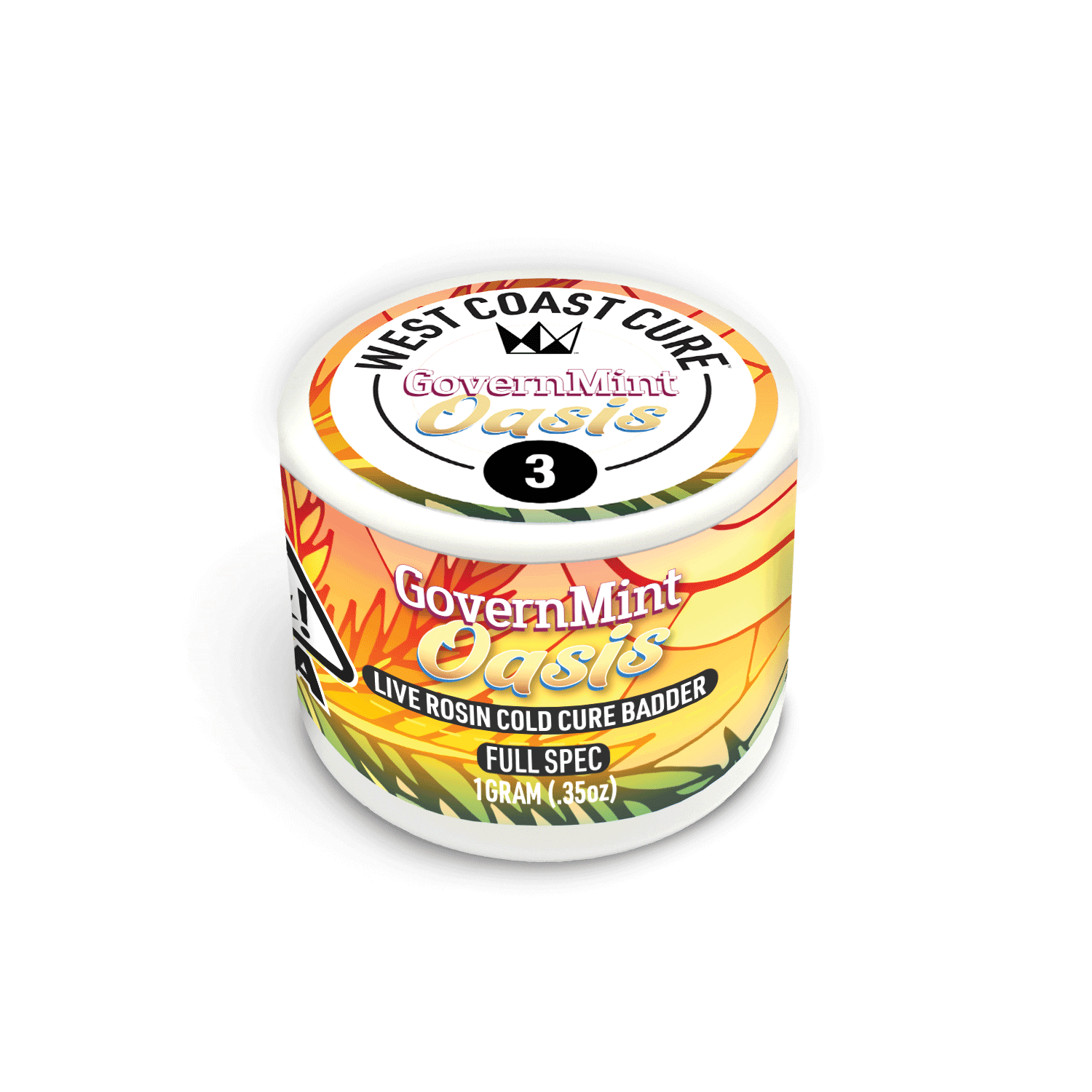 West Coast Cure - Governmint Oasis - Live rosin Cold Cure Badder - T3 - 1