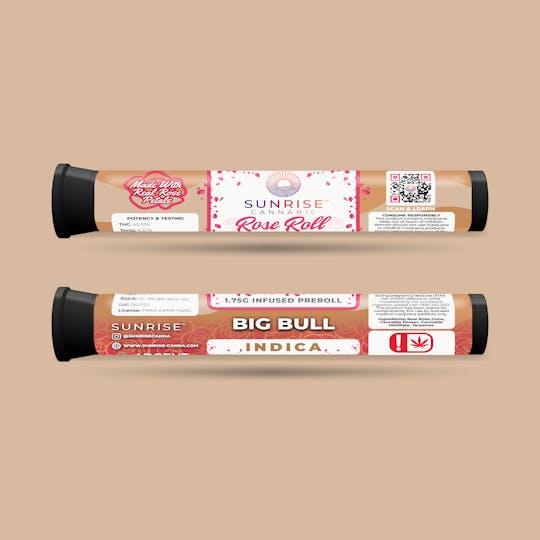 Sunrise Cannabis - Big Bull - Rose Roll 1.75g Infused Preroll - 1