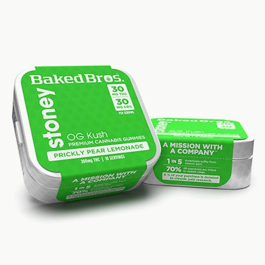 Baked Bros - Baked Bros Stoney | Prickly Pear Lemonade Gummie 1:1 | 300mg - 1