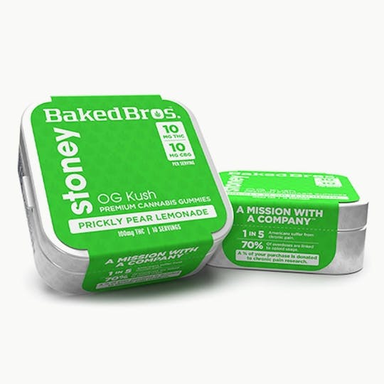 Baked Bros - Baked Bros Stoney | Prickly Pear Lemonade Gummie 1:1 | 100mg - 1
