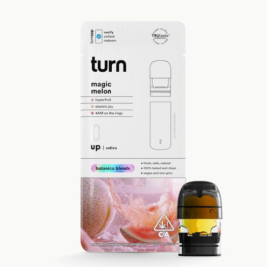turn - 1.0g pod | magic melon | botanica blends | up | - 1