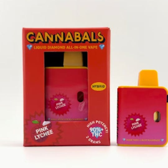 Cannabals - Pink Lychee - Liquid Diamonds Disposable Vape Cartridge - 2 Gram - 1