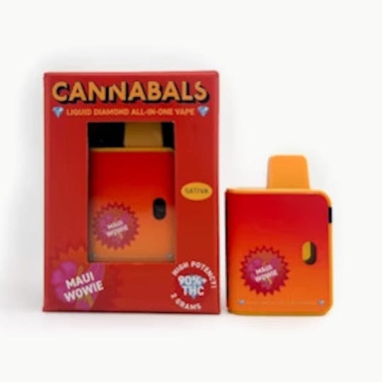 Cannabals - Maui Wowie - Liquid Diamonds Disposable Vape Cartridge - 2 Gram - 1