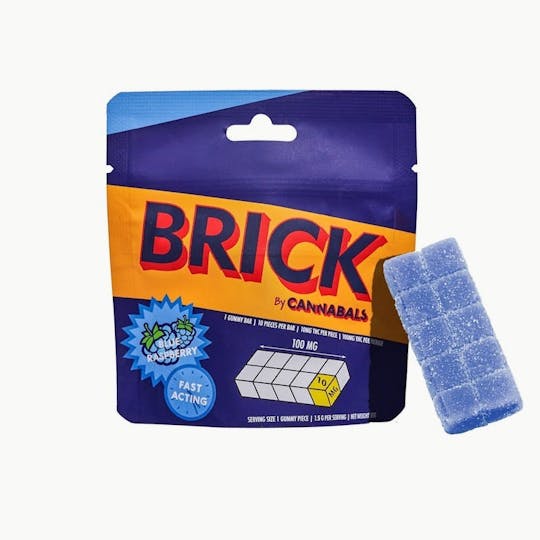 Cannabals - Blue Razz - Brick Live Resin Gummies - 100mg - 1
