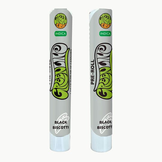 Greenline - Black Biscotti - Indoor Flower Pre-Roll - Indica - 1g - 1