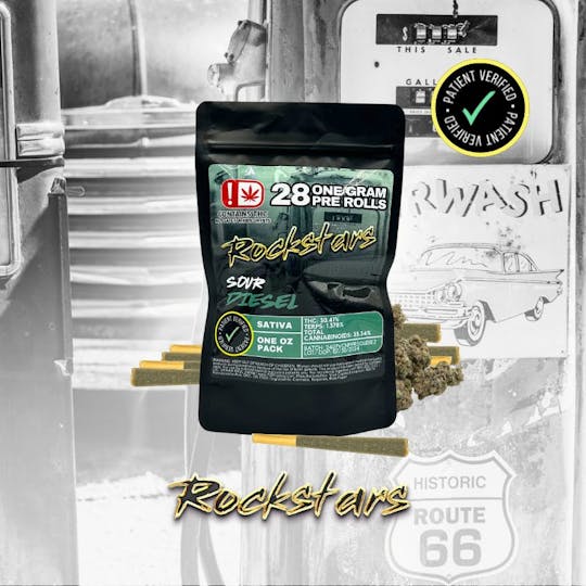 Rockstars - Rockstars | 28g Pre Roll Pack | Sour Diesel - 1