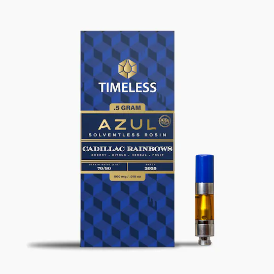 Timeless Vapes - Cadillac Rainbows | AZUL Live Rosin Cartridge | 0.5g - 1