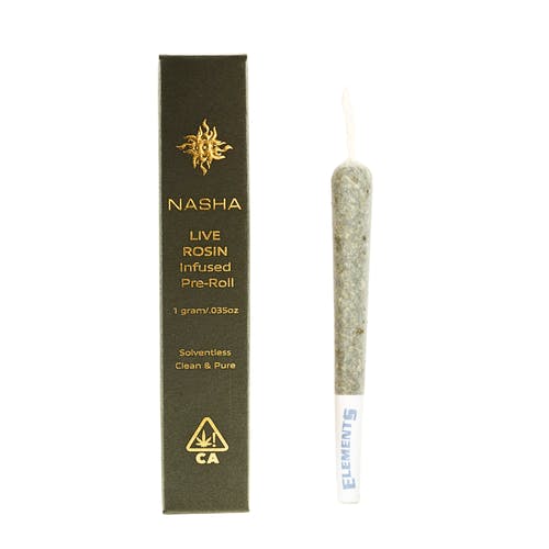 NASHA - Nasha 1 gram Rosin Infused Preroll - Papaya Bomb x Moroccan Peaches - 1
