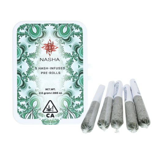 NASHA - Hash Infused PreRolls - 5 pack- GMOoz x Coup d'etat - 1