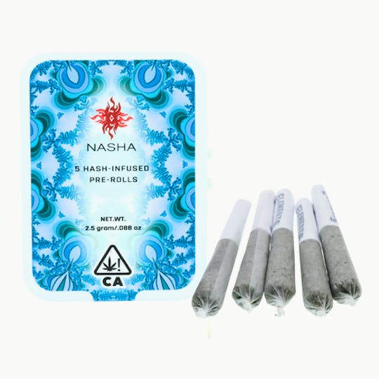 NASHA - Hash Infused PreRolls - 5 pack - Papaya Bomb x Papaya Bomb - 1