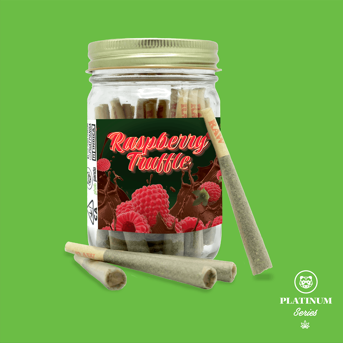 Phat Panda - Raspberry Truffle Preroll Pack 28g (28 x 1g) - CA - 1