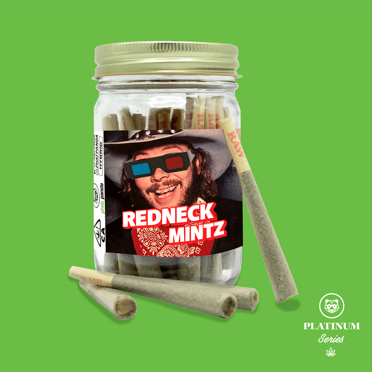 Phat Panda - Redneck Mintz Preroll Pack 28g (28 x 1g) - CA - 1