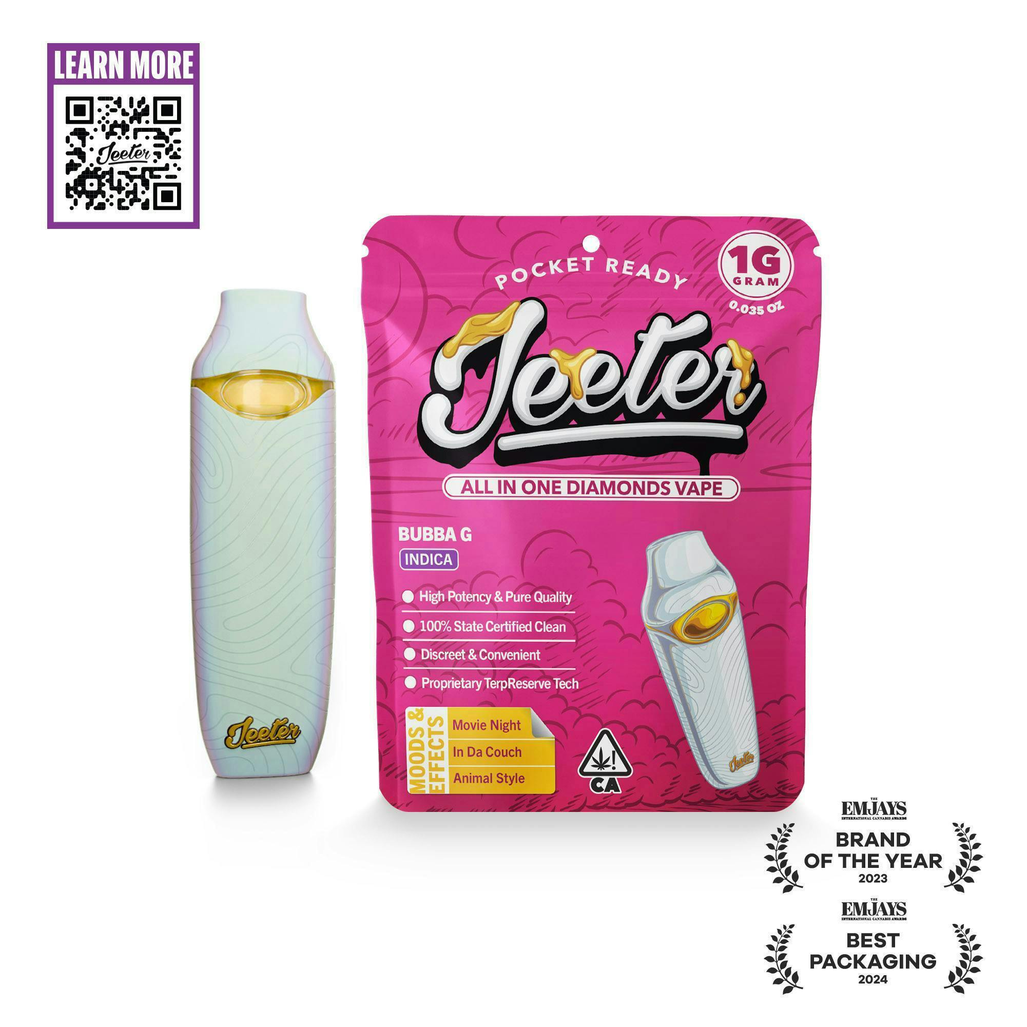 Jeeter - Jeeter | Bubba G | Diamonds Disposable | 1g - 1